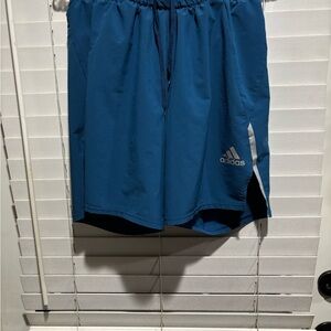 Adidas Womens Athletic Shorts in Blue